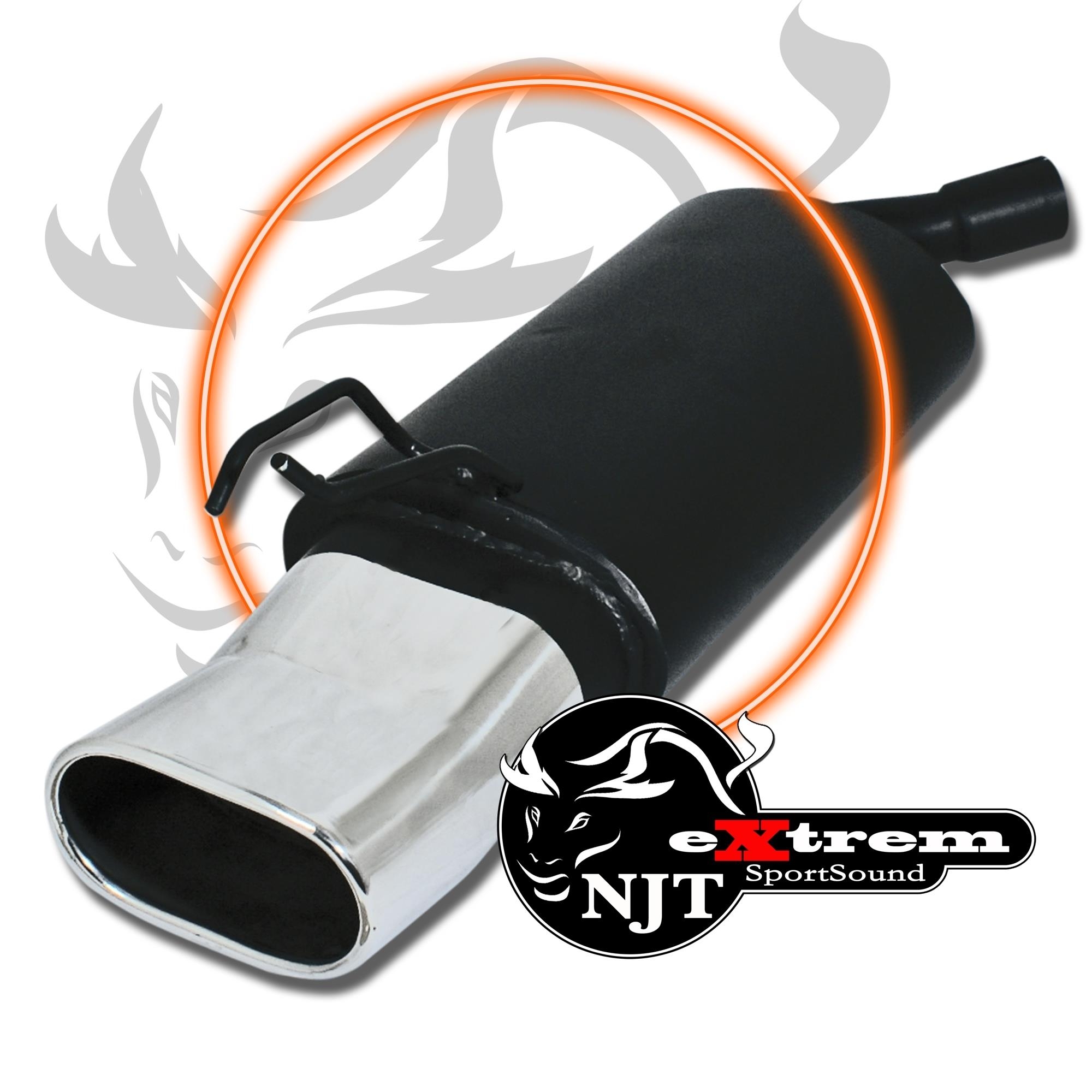 Edelstahl Endschalldämpfer 75x135mm DTM