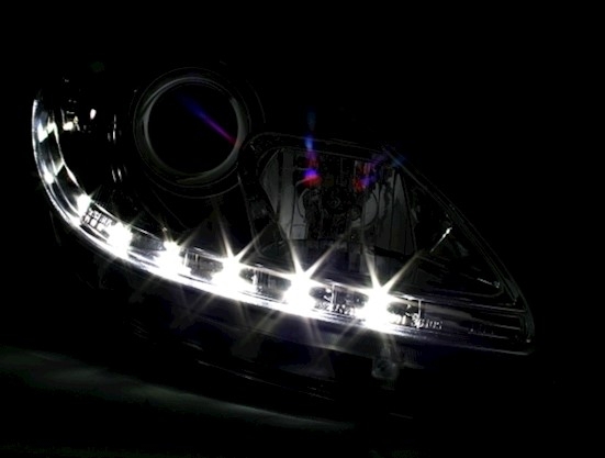 Scheinwerfer mit LED für Seat Leon Toledo in Chrom