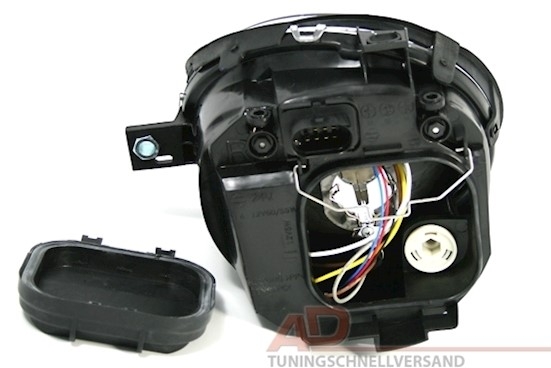 Scheinwerfer H4 für VW Lupo in Schwarz  / Rechts  