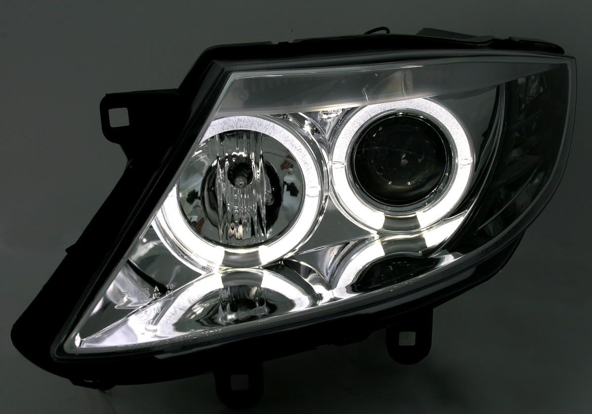 Angel Eyes Scheinwerfer für BMW Z4 E85 in Chrom