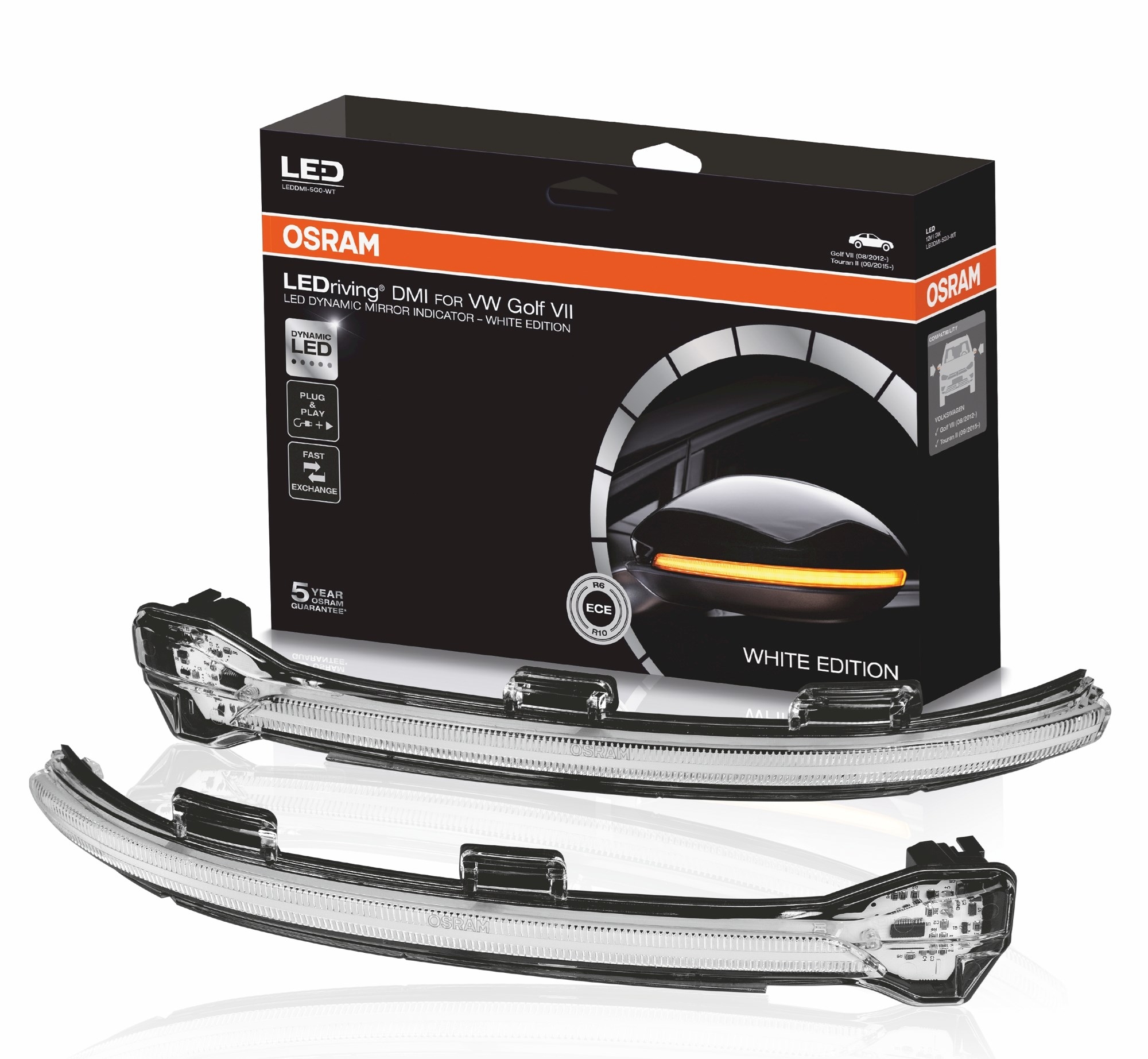 Osram dynamische LED Spiegelblinker in Weiß