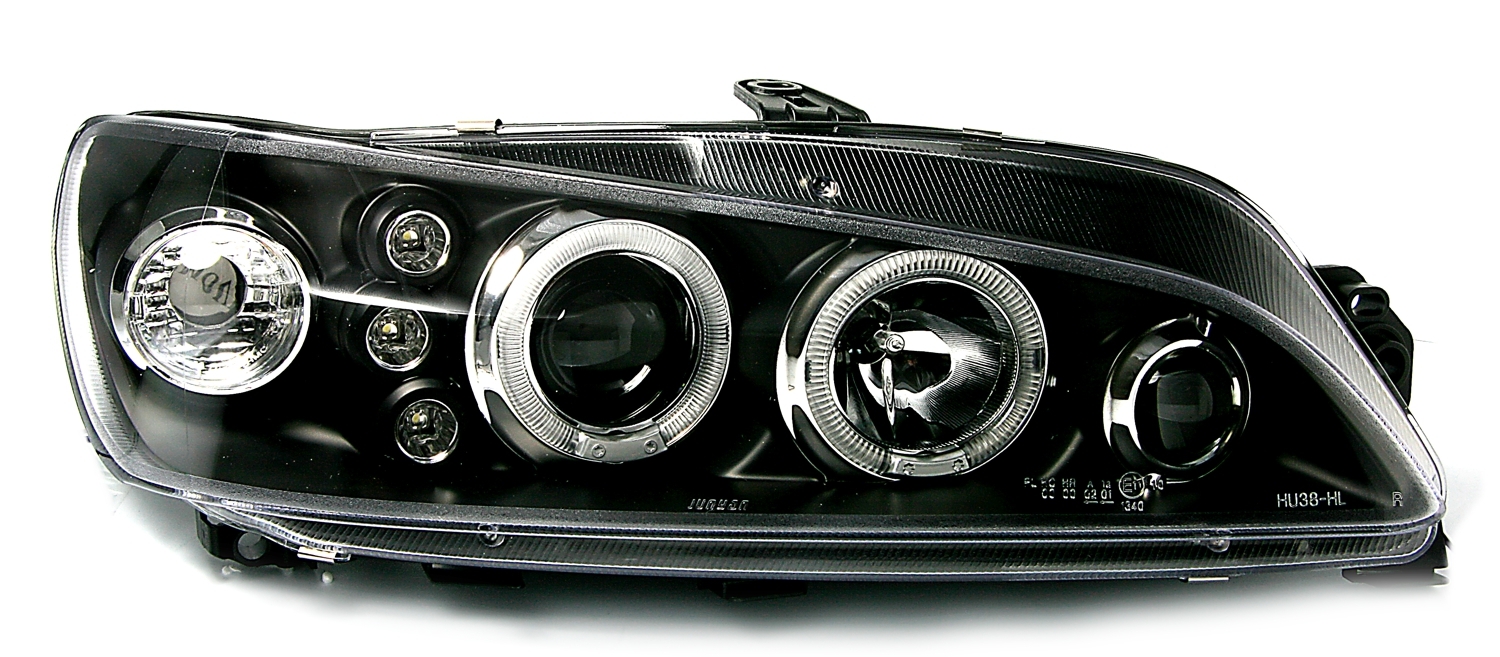Angel Eyes Scheinwerfer Peugeot 306 in Schwarz