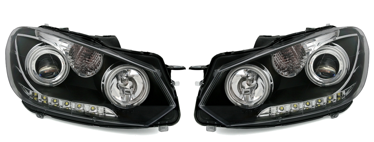 CCFL Angel Eyes Scheinwerfer mit TFL für VW Golf 6