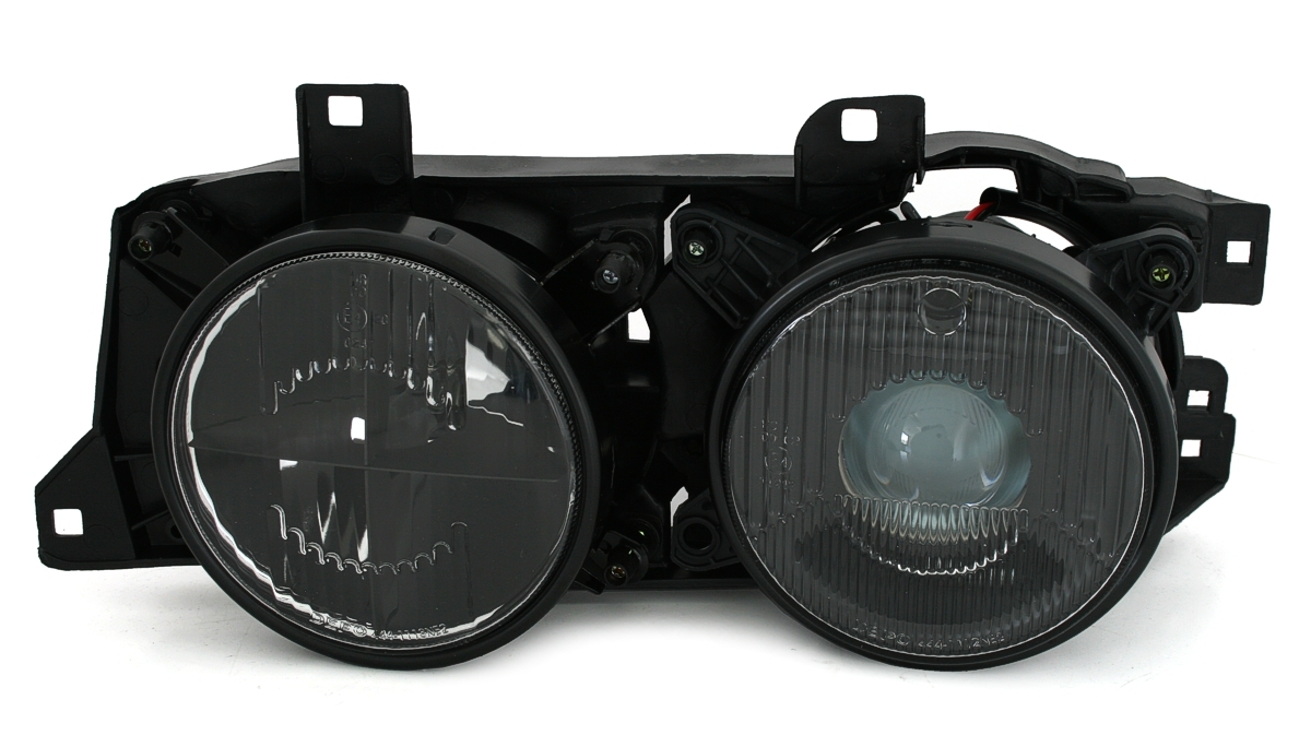 Scheinwerfer für BMW E34 + E32 in Schwarz / Links