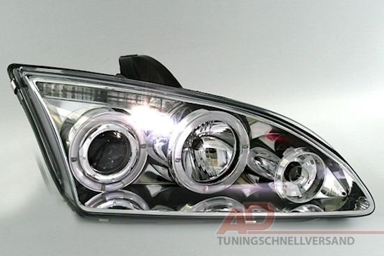Angel Eyes Scheinwerfer für Ford Focus 2 in Chrom