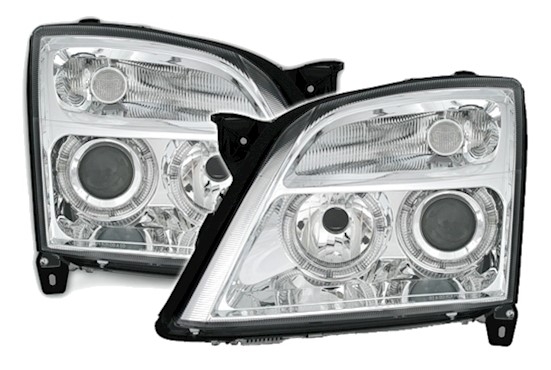 Angel Eyes Scheinwerfer für Opel Vectra C in Chrom