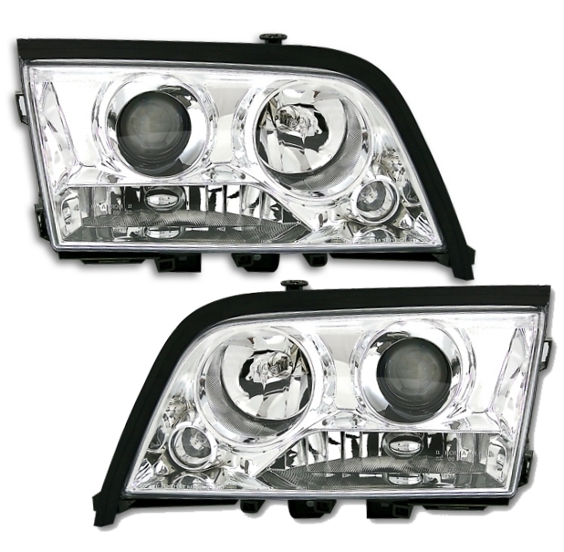 Scheinwerfer für Mercedes W202 C-Klasse in Chrom