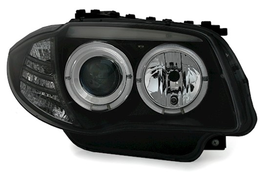 Angel Eyes Scheinwerfer 1er BMW E87 in Schwarz
