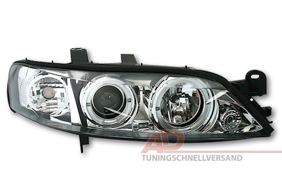 Angel Eyes Scheinwerfer für Opel Vectra B in Chrom