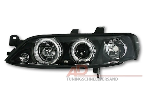 Angel Eyes Scheinwerfer für Opel Vectra B in Schw.