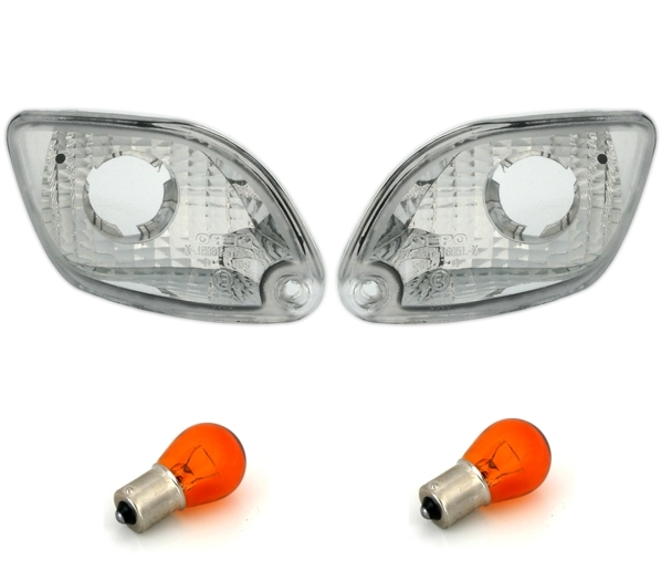 Frontblinker für Ford Focus MK1 in Klarglas Chrom 