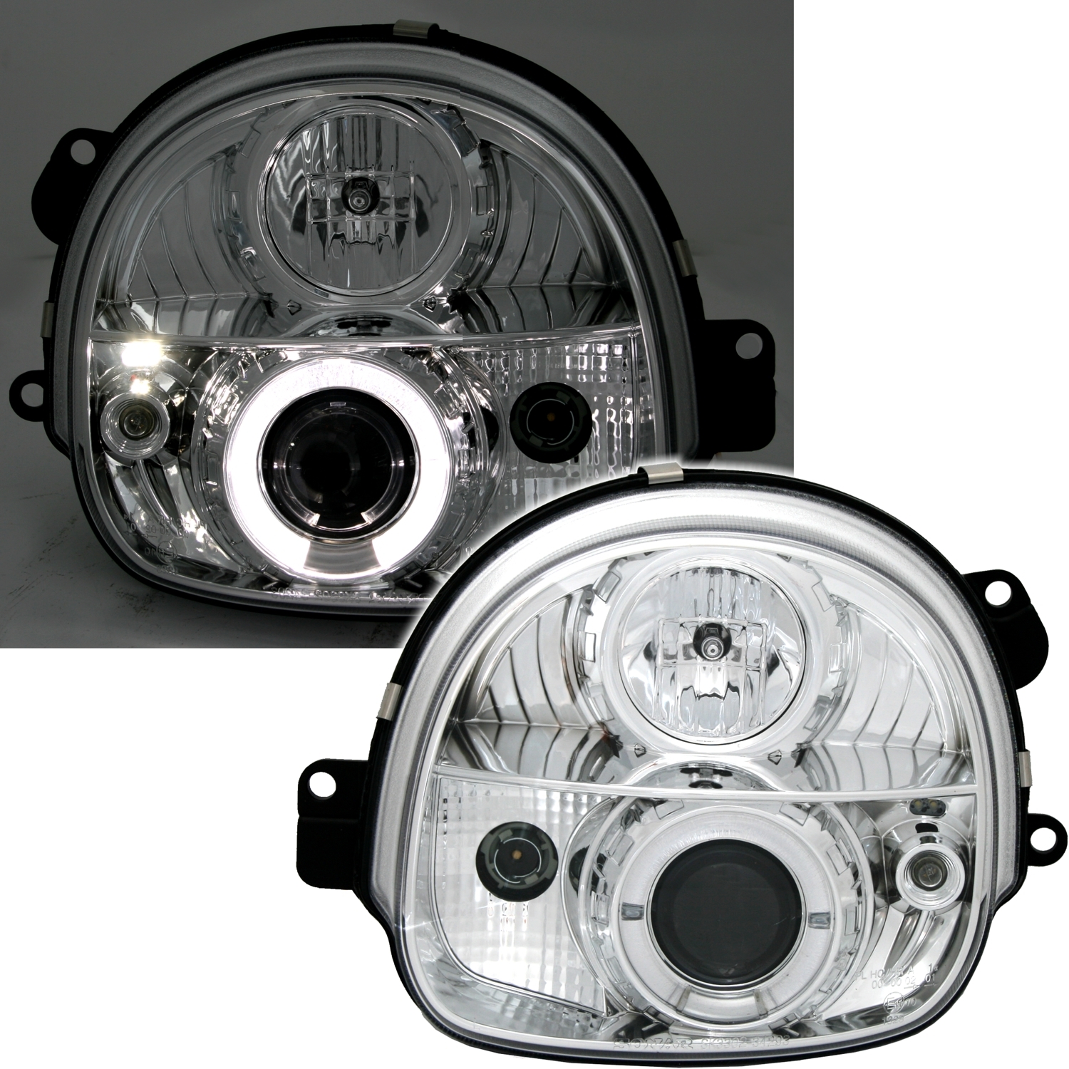 Angel Eyes Scheinwerfer Renault Twingo in Chrom   