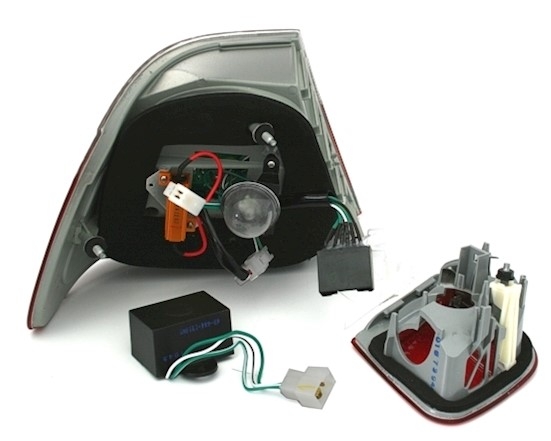 LED Rückleuchten für 3er BMW E46 Coupe in RotSmoke