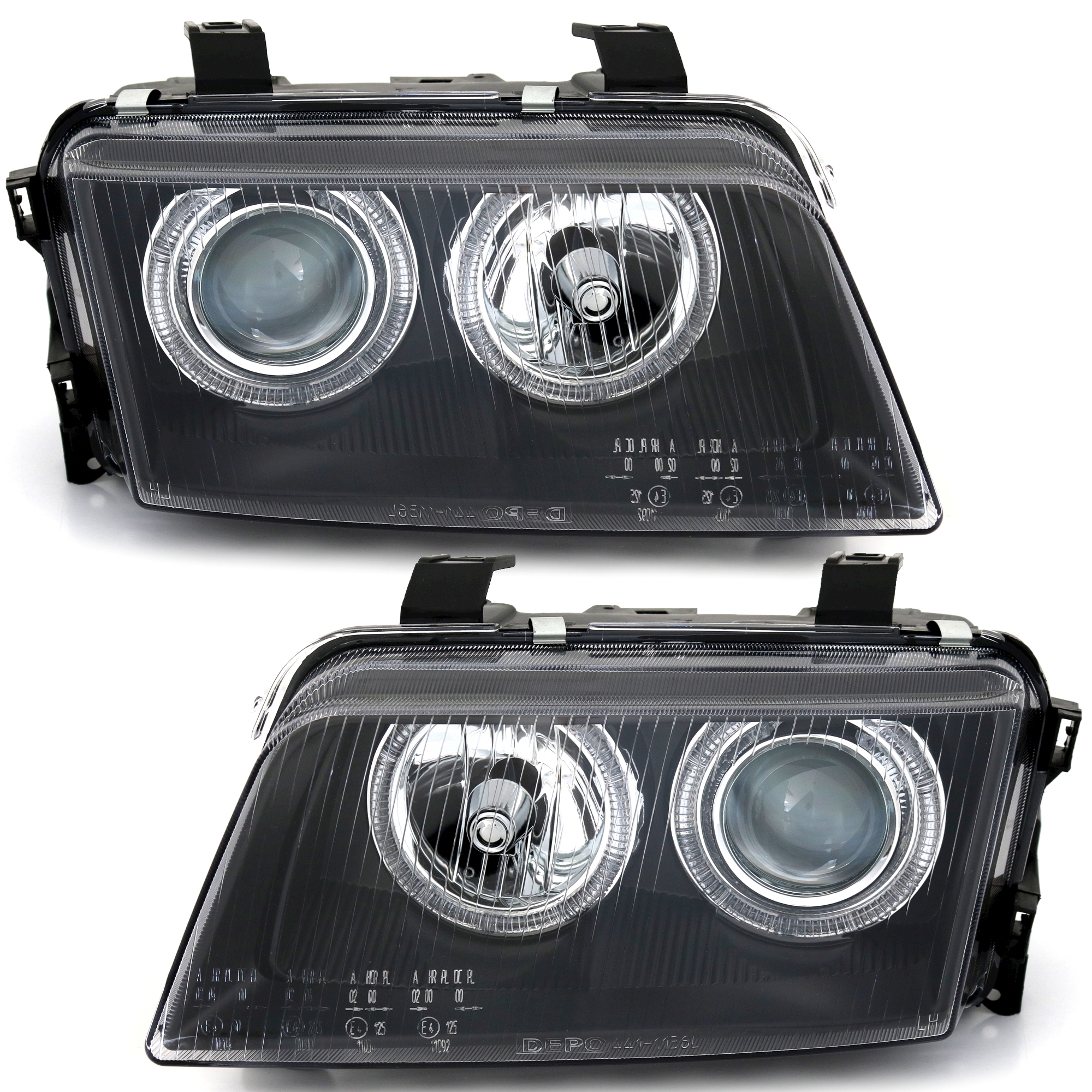 Angel Eyes Scheinwerfer für Audi A4 B5 in Schwarz