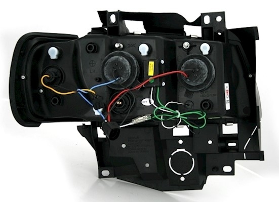 Scheinwerfer mit LED für VW T4 Bus in Chrom       