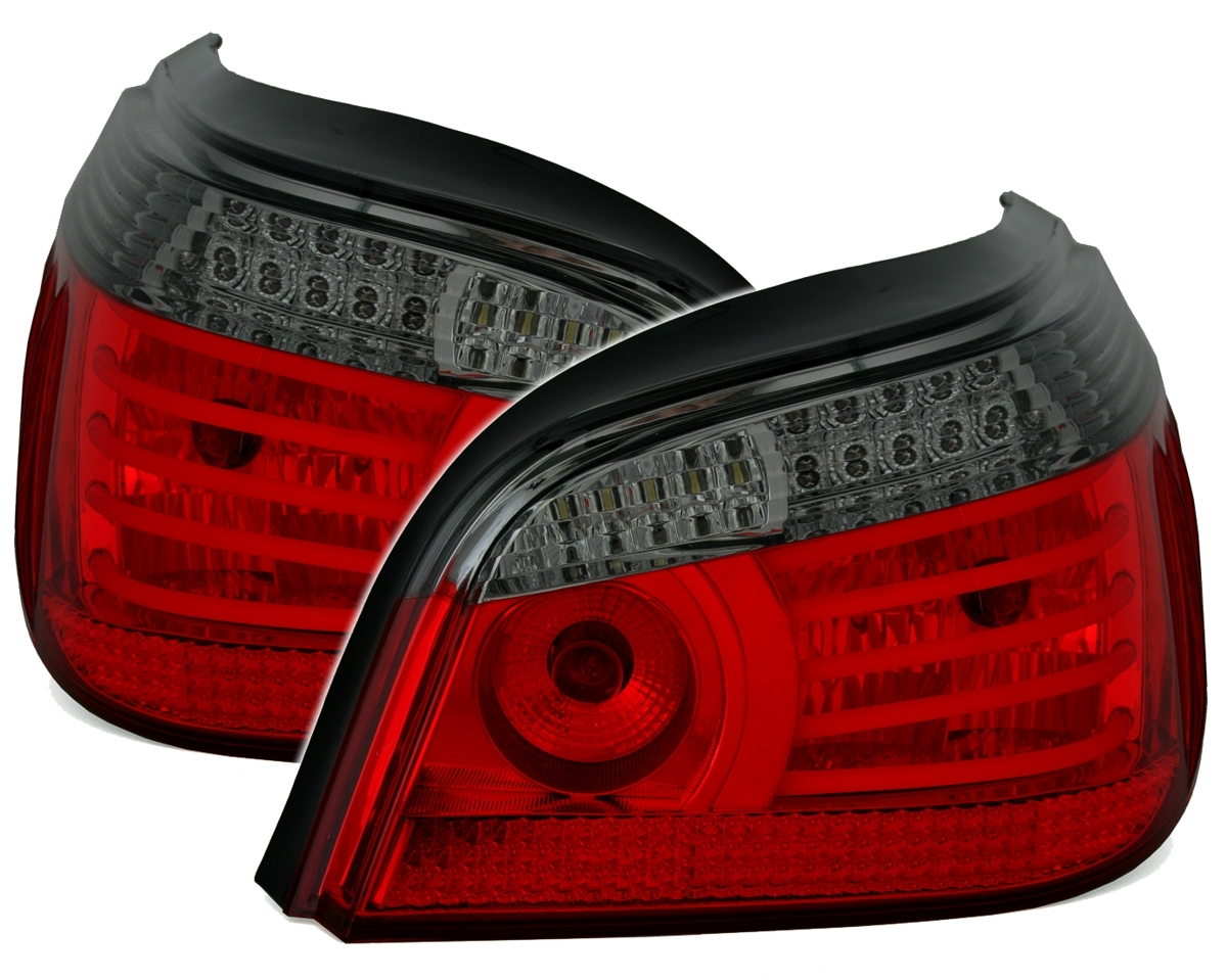 LED Rückleuchten für 5er BMW E60 Limo in Rot-Smoke