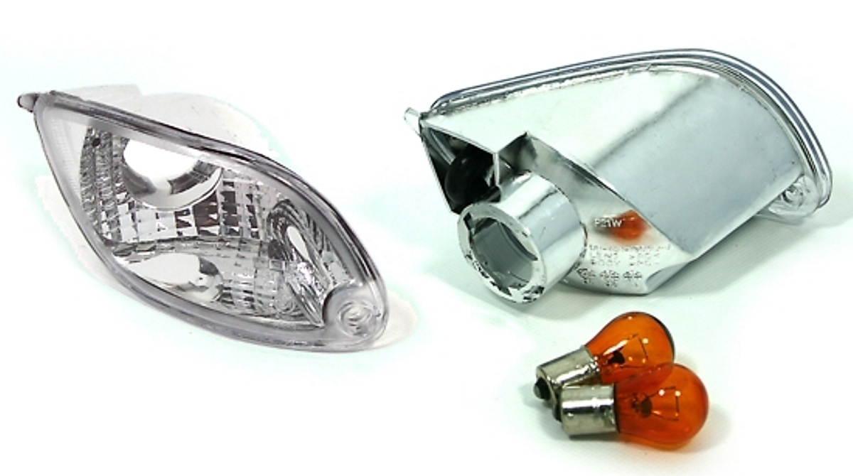 Frontblinker für Ford Focus MK1 in Klarglas Chrom 