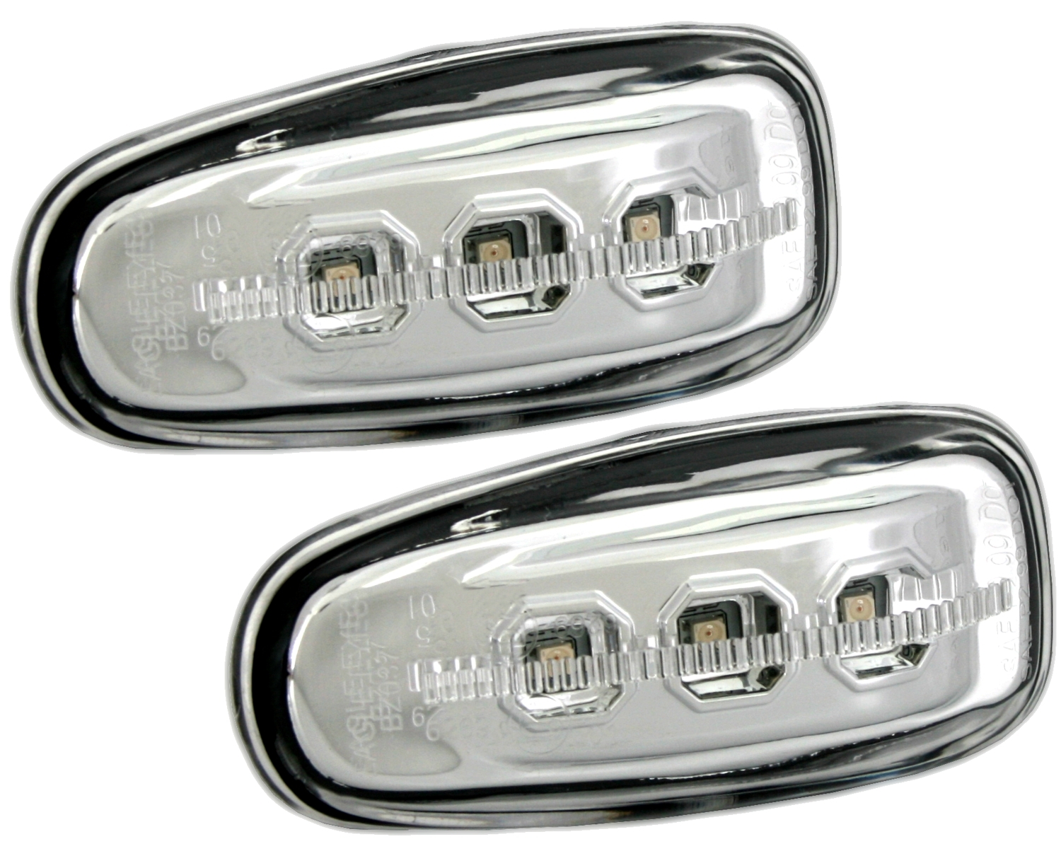 LED Seitenblinker Set für Mercedes in Chrom