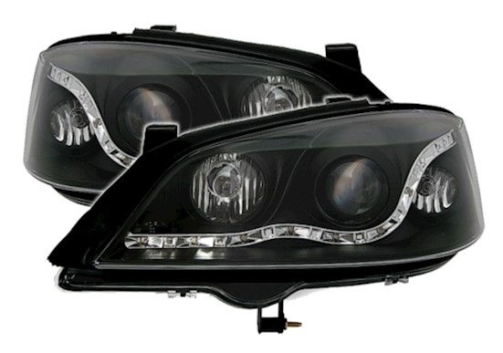 Scheinwerfer für Opel Astra G in Schwarz