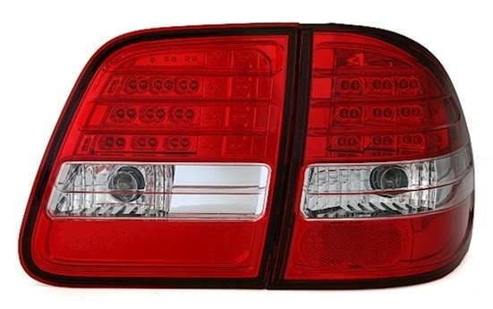 LED Rückleuchten für Mercedes S210 in Rot Weiß
