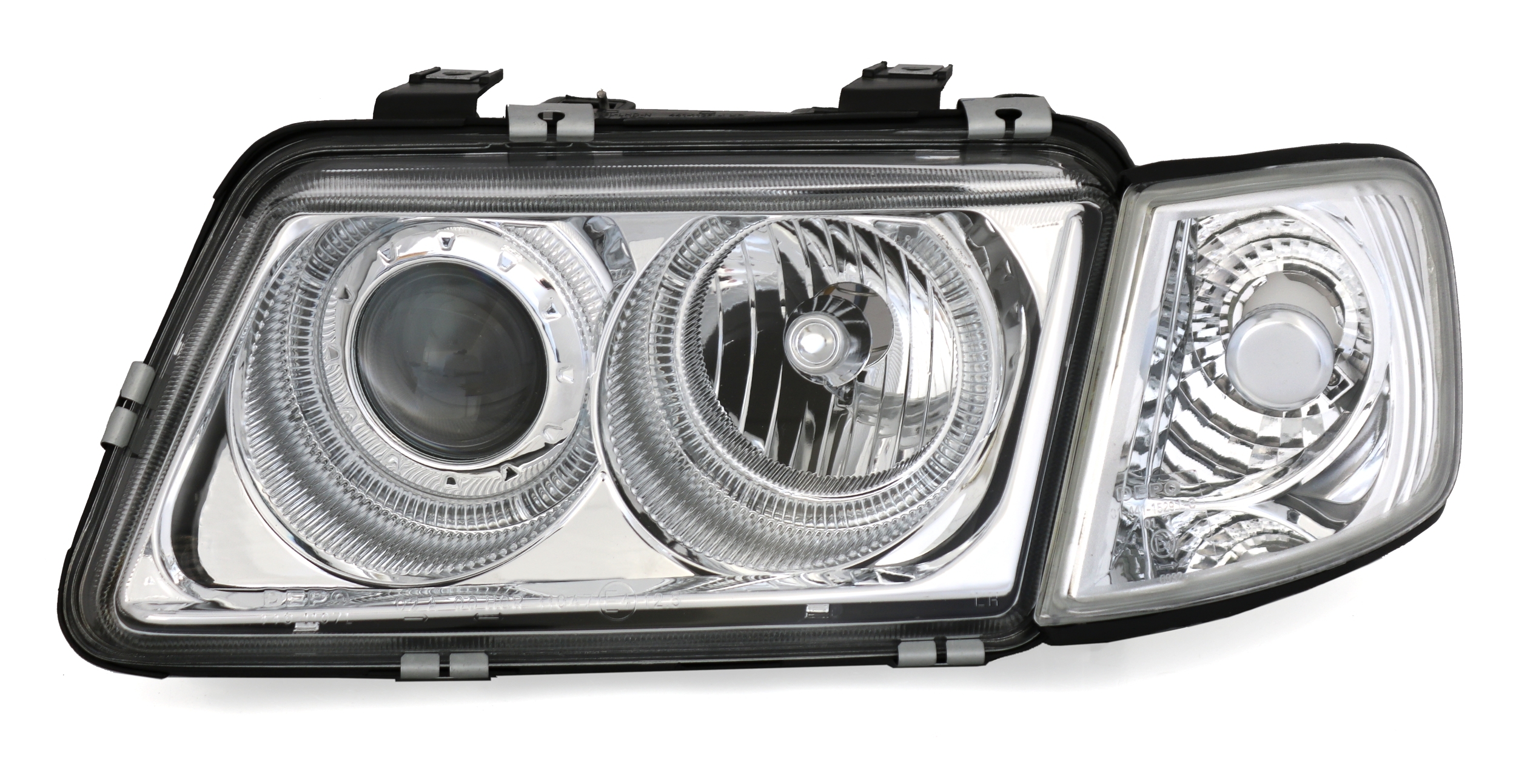 Angel Eyes Scheinwerfer für Audi A3 8L in Chrom