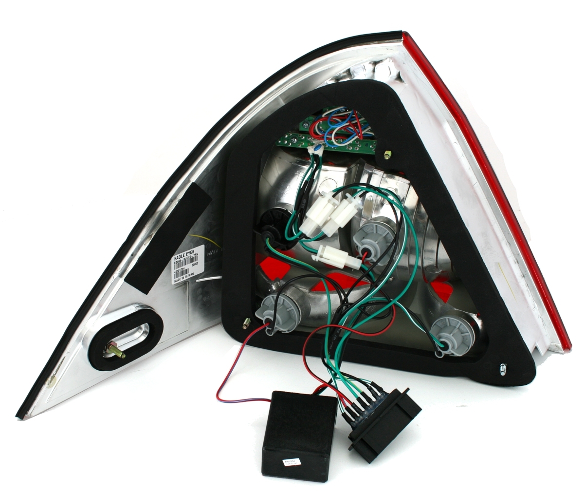 LED Rückleuchten für Mercedes W203 in Rot-Schwarz