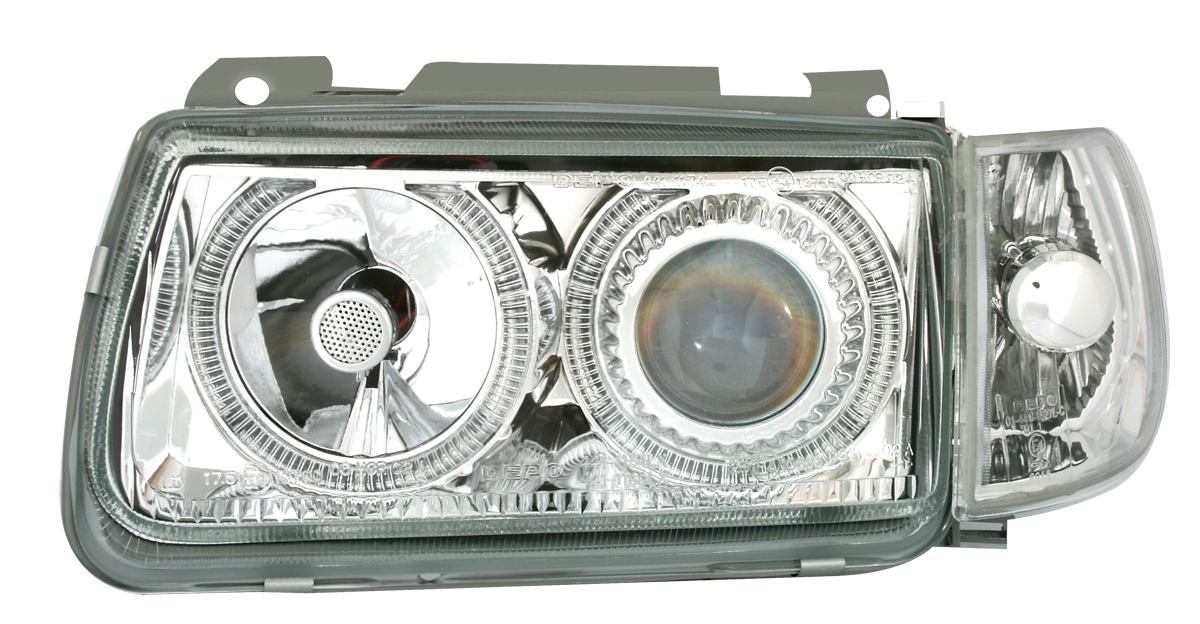 Angel Eyes Scheinwerfer für VW Polo 6N in Chrom