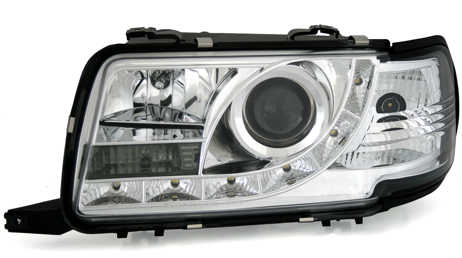 Scheinwerfer mit LED für Audi 80 B4 in Chrom      