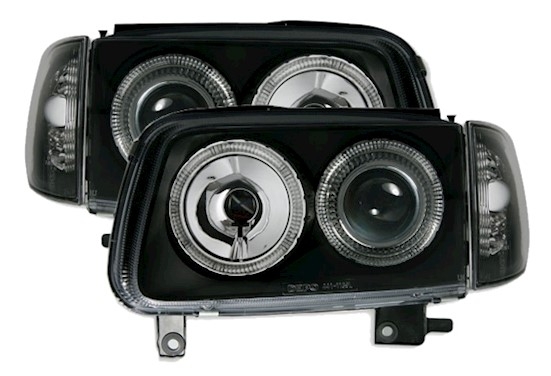 Angel Eyes Scheinwerfer für VW Polo 6N2 in Schwarz