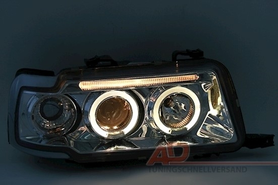 Angel Eyes Scheinwerfer für Audi 80 B4 in Chrom