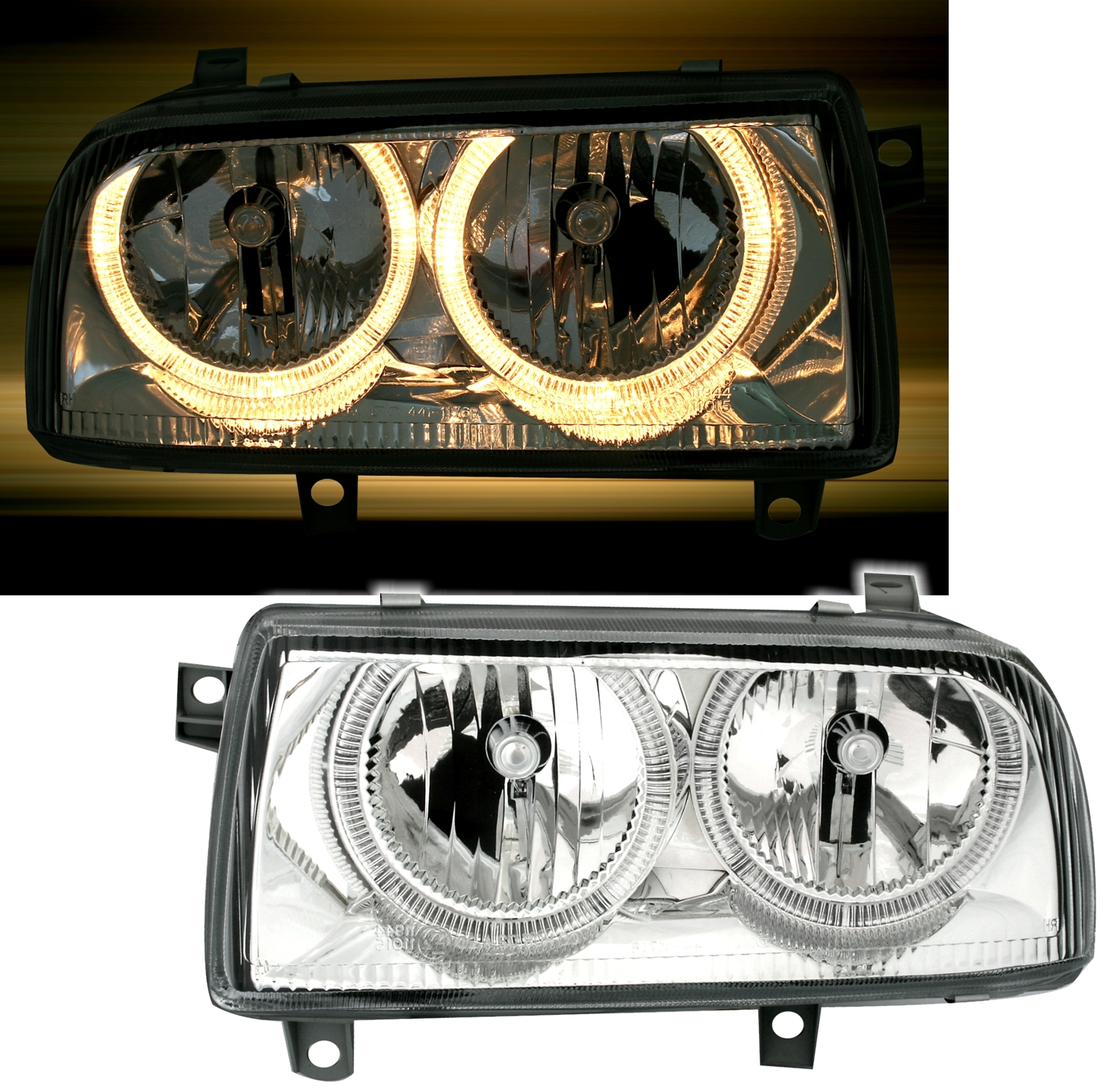 Angel Eyes Scheinwerfer für VW Vento in Chrom