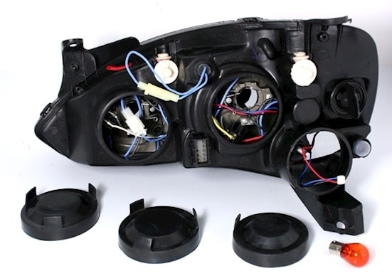 Angel Eyes Scheinwerfer für Opel Corsa C in Schw.