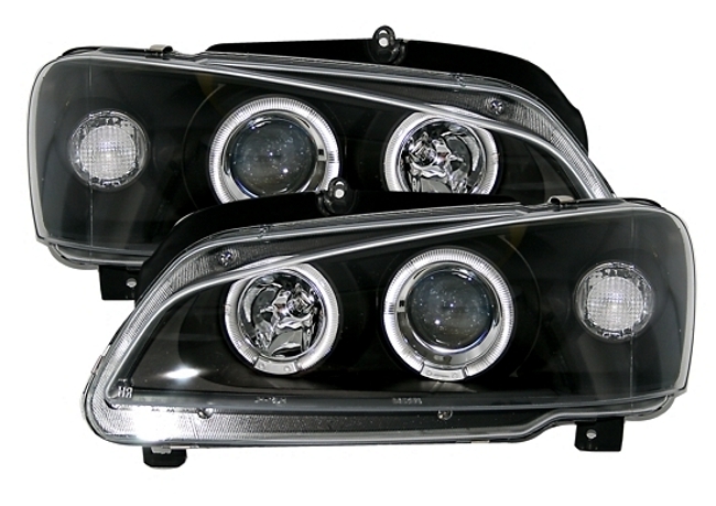 Angel Eyes Scheinwerfer für Peugeot 106 in Schwarz