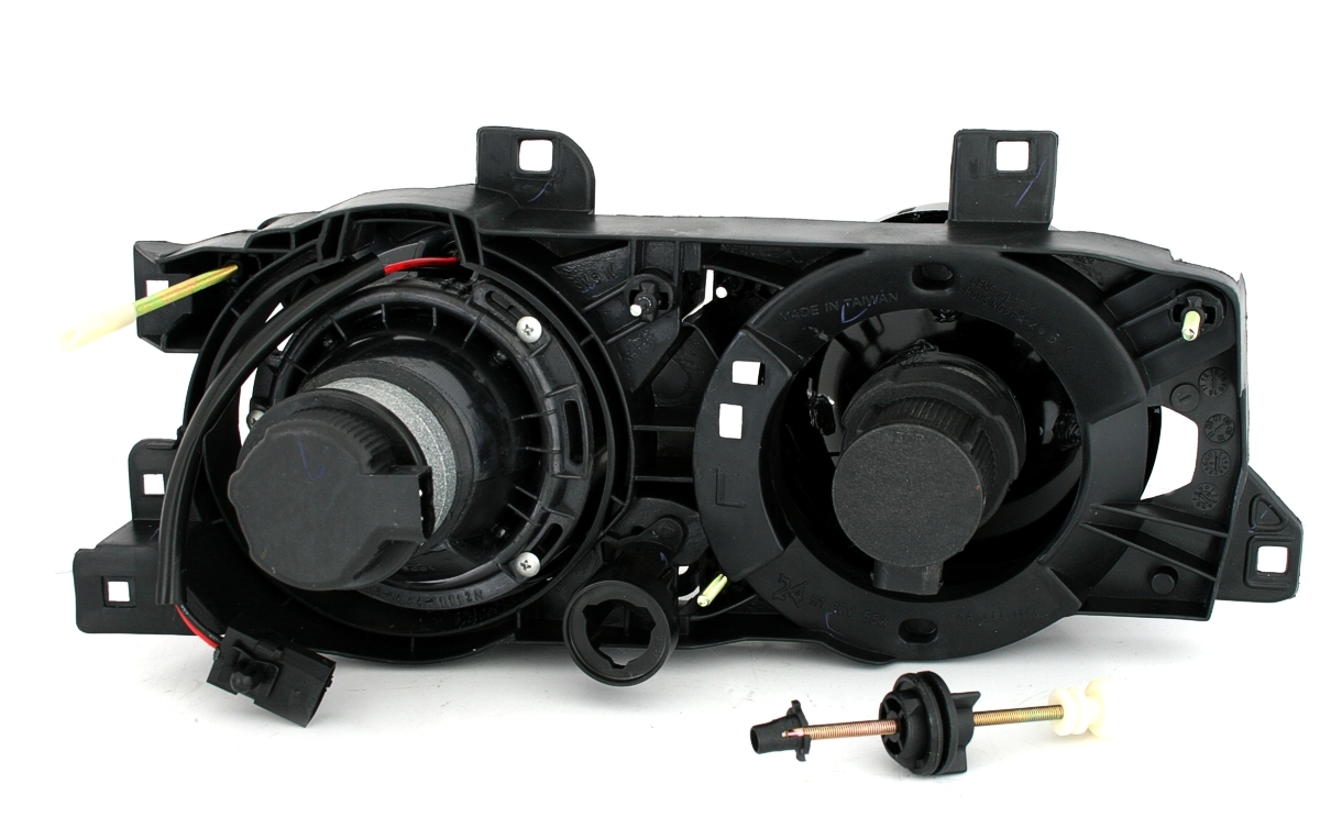 Scheinwerfer für BMW E34 + E32 in Schwarz / Links