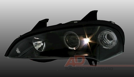 Angel Eyes Scheinwerfer für Opel Tigra in Schwarz 