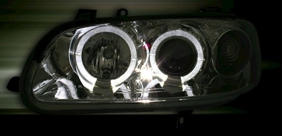Angel Eyes Scheinwerfer für Opel Omega B in Chrom