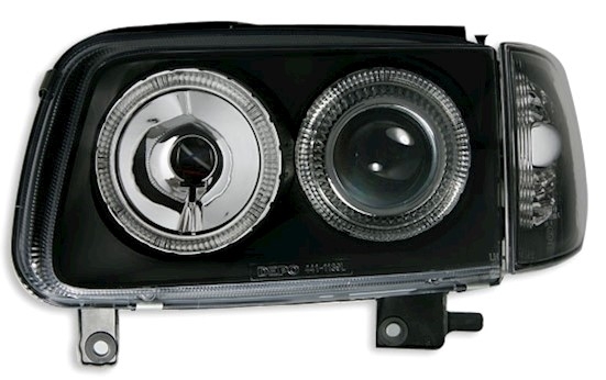 Angel Eyes Scheinwerfer für VW Polo 6N2 in Schwarz