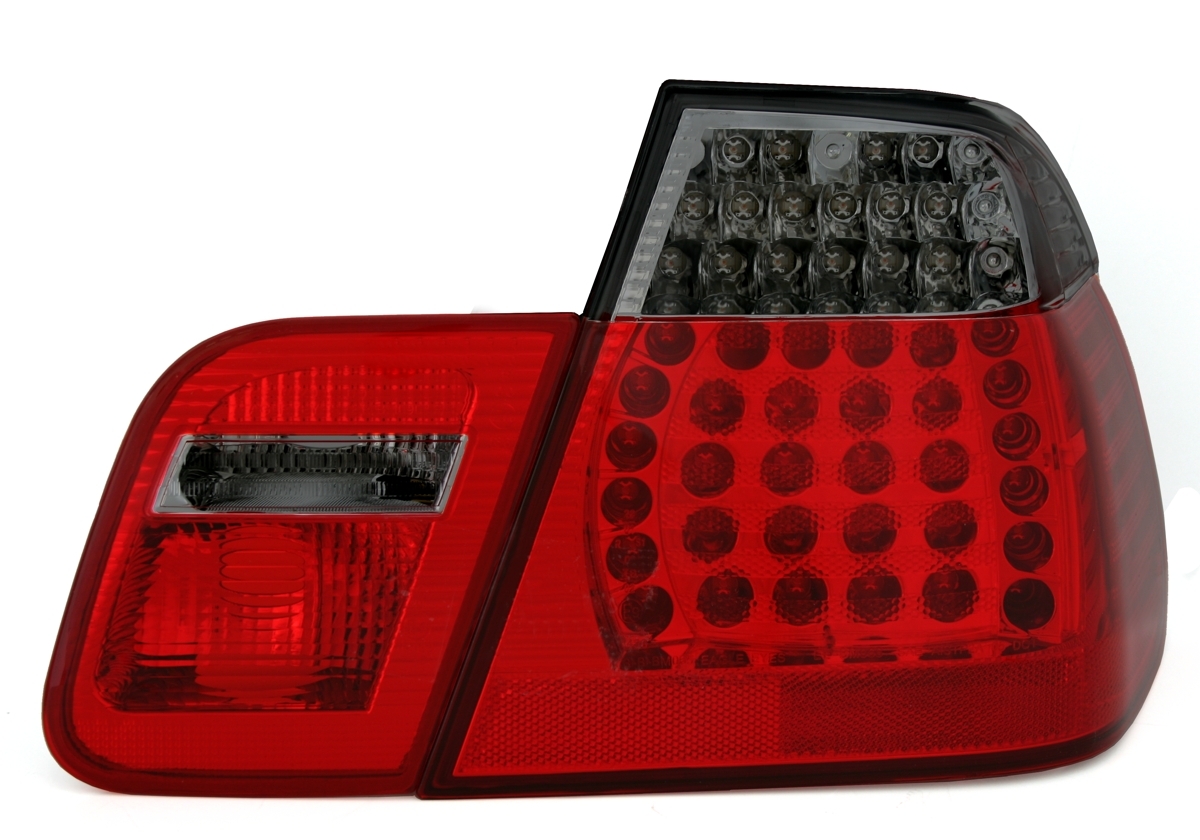 LED Rückleuchten für 3er BMW E46 in Rot-Schwarz