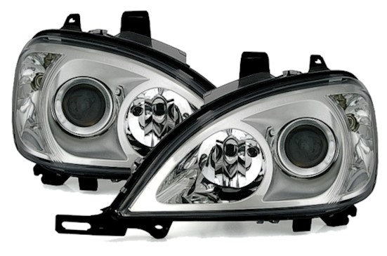 Scheinwerfer für Mercedes W163 M-Klasse in Chrom  