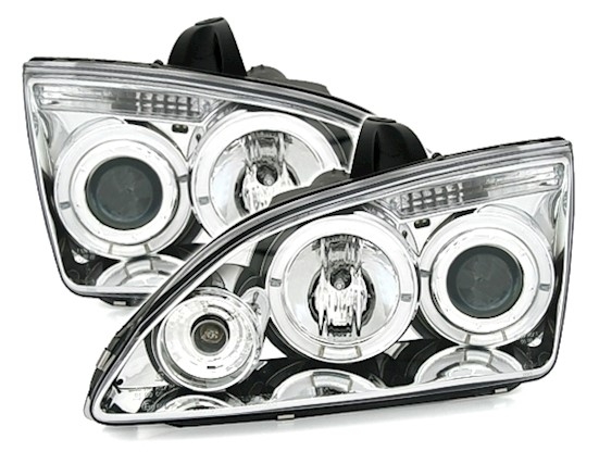 Angel Eyes Scheinwerfer für Ford Focus 2 in Chrom