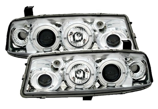 Angel Eyes Scheinwerfer für Opel Calibra in Chrom