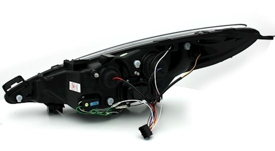 Scheinwerfer mit LED für Peugeot 207 in Schwarz