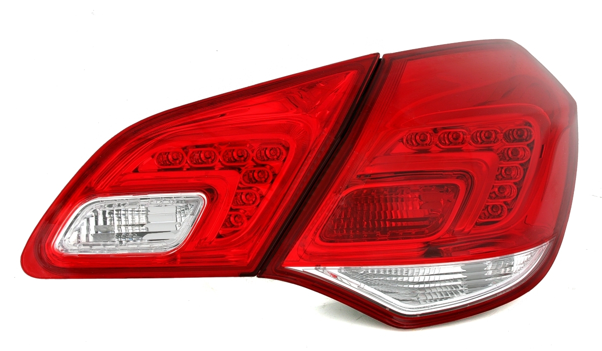 LED Rückleuchten für Opel Astra J in Rot-Weiß