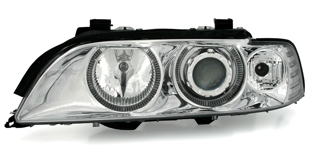 Angel Eyes Scheinwerfer für 5er BMW E39 in Chrom