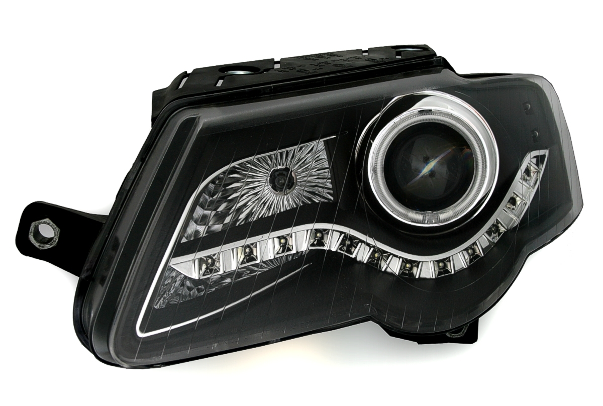 CCFL LED Scheinwerfer für VW Passat 3C in Schwarz