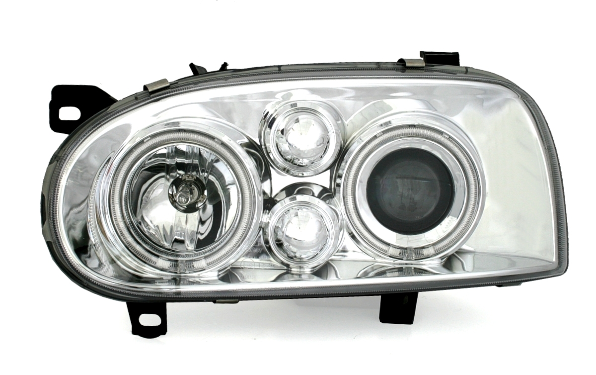 CCFL Angel Eyes Scheinwerfer für VW Golf 3 in Chr