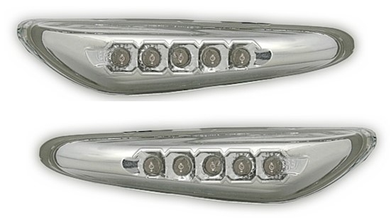 LED Seitenblinker für BMW E46 + X3 in Chrom