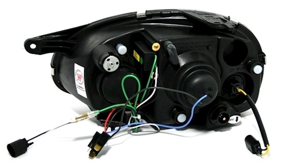 Scheinwerfer mir LED für Opel Corsa B in Schwarz