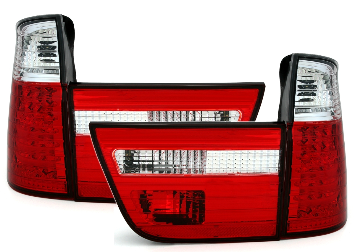 LED Rückleuchten BMW X5 E53 in Rot-Weiß           