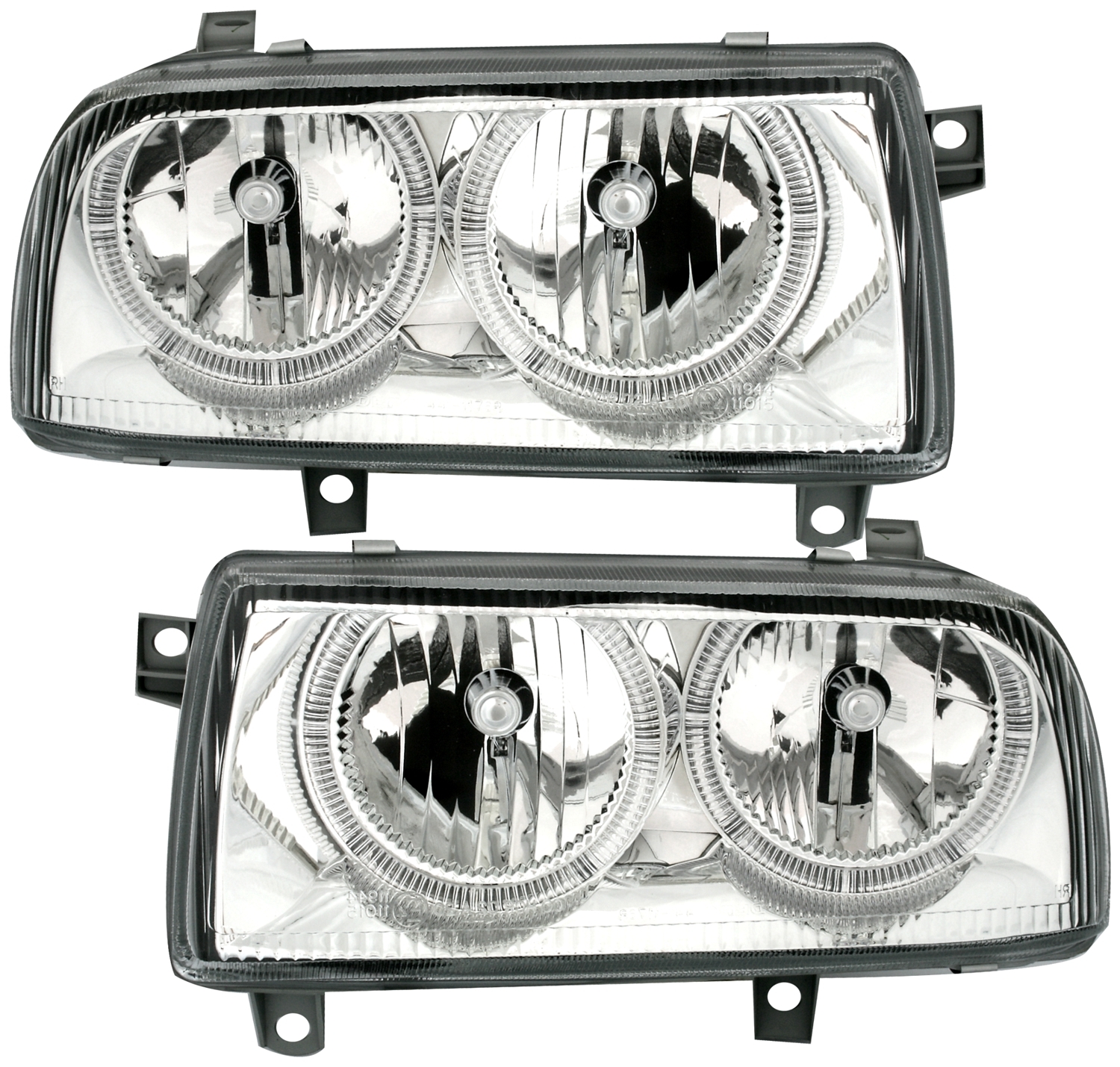 Angel Eyes Scheinwerfer für VW Vento in Chrom